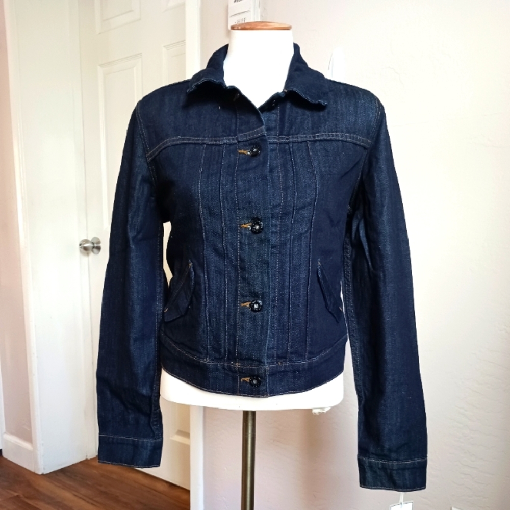 LEVIS Fitted Dark Denim Jean Jacket